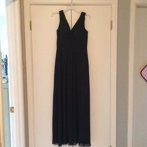 Navy floor length dress